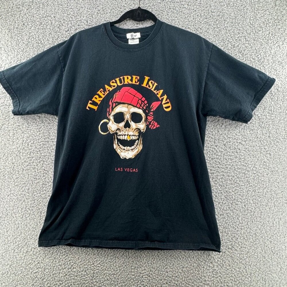 Treasure Island Las Vegas Pirate Skull T-Shirt Size Large